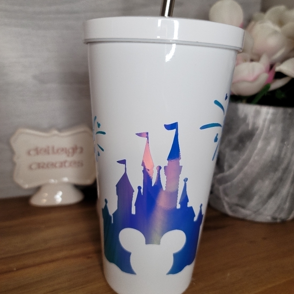 Castle & Fireworks tumbler